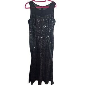 Elegant Black Sequin Dress